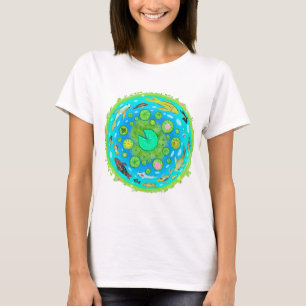 Koi and Goldfish Circular Pond T-Shirt