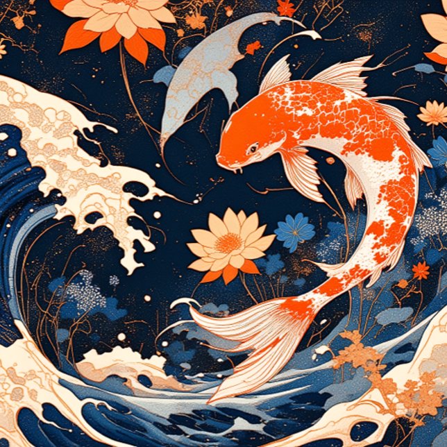 Koi and Waves Poster (Creator Uploaded)