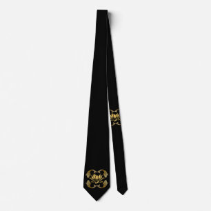 Koi Around Lotus Tie