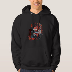 Koi Asian Carp Koi Fish Japanese Pond Lover Pagoda Hoodie