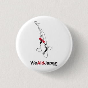 Koi Bandaid Botton 鯉バンドエイドボタン 3 Cm Round Badge