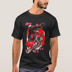 Koi Carp Fish Japanese Cherry Blossom Sakura Nishi T-Shirt