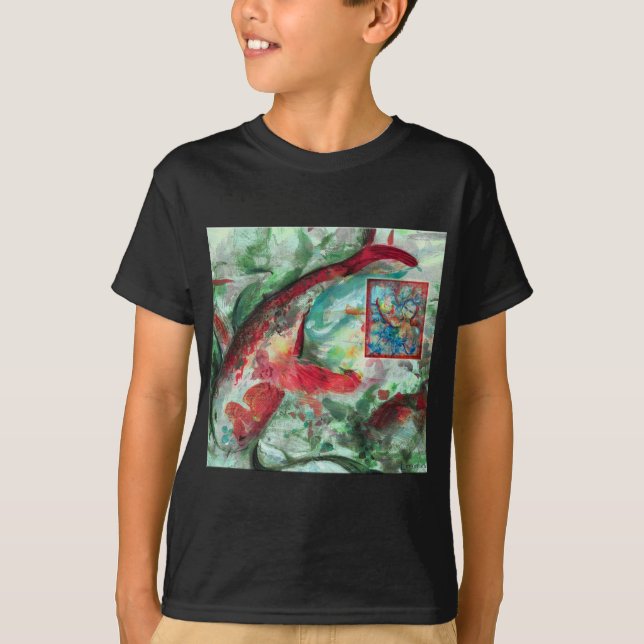 Koi Carp Fish Painting T-Shirt (Front)