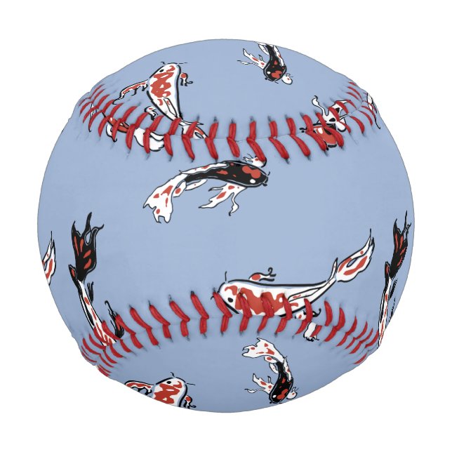 Koi Carp Fish Pattern Baseball (Back)