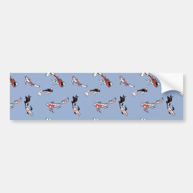 Koi Carp Fish Pattern Bumper Sticker (Front)