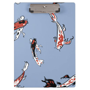 Koi Carp Fish Pattern Clipboard