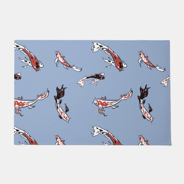 Koi Carp Fish Pattern Doormat (Front)