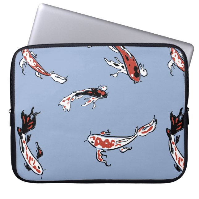 Koi Carp Fish Pattern Laptop Sleeve (Front)