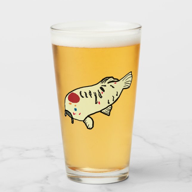 Koi Carp Glass (Front Filled)