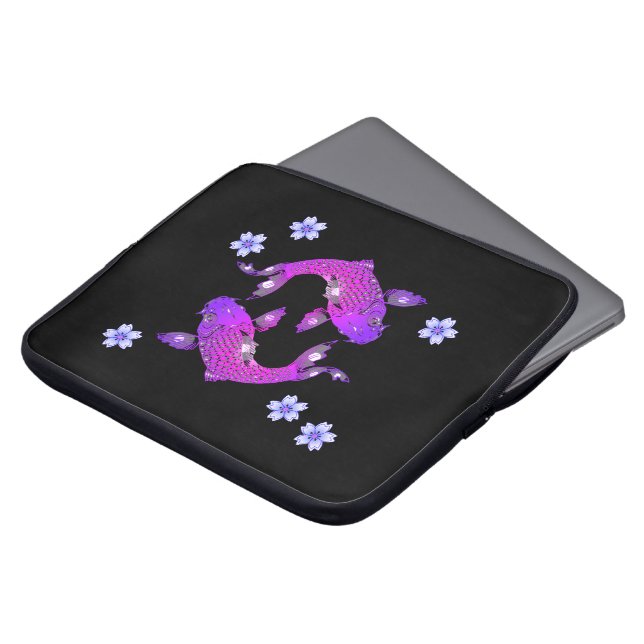 Koi carp laptop sleeve (Front Top)