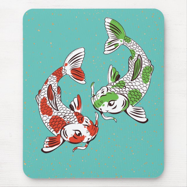 Koi Carp Mouse Pad (Front)
