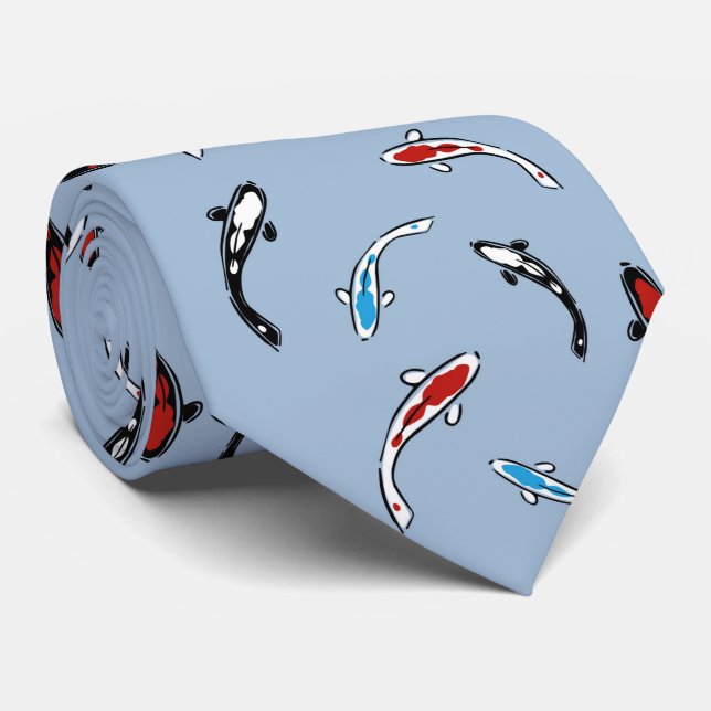 Koi carp pattern tie (Rolled)