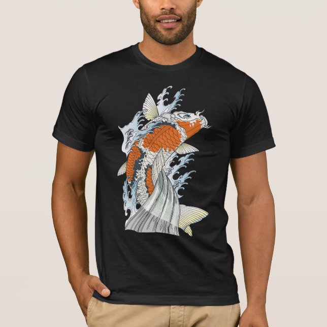 Koi carp Tatto style tee (Front)