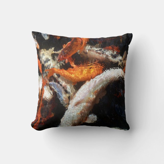 Koi Carp Throw Cushion (Front)