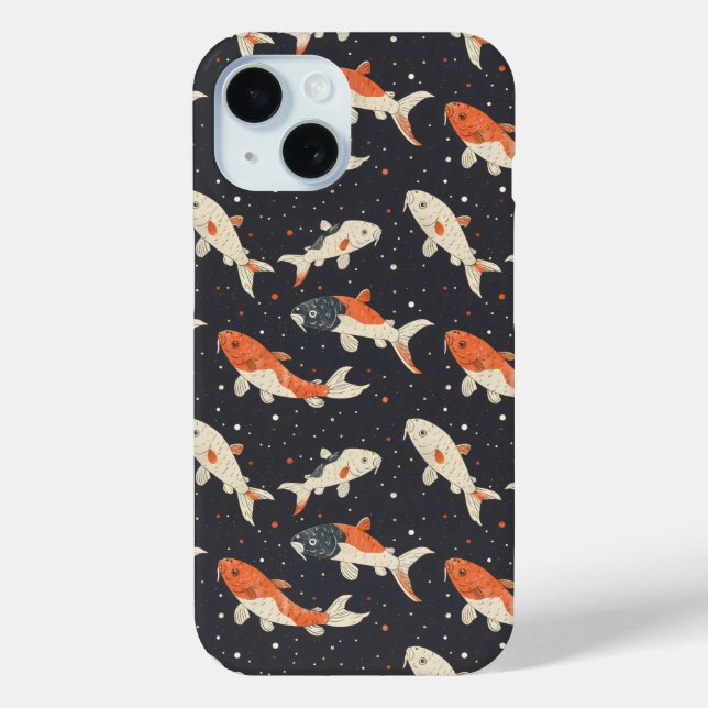 Koi Carps Pattern Case-Mate iPhone Case (Back)