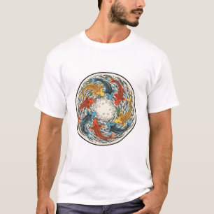 Koi Circle Floral Vortex T-Shirt