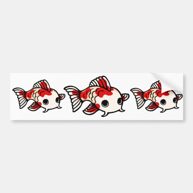 Koi Design Bumper Sticker (Front)