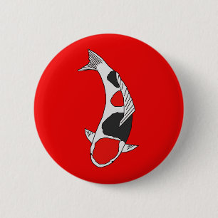 Koi Fish 6 Cm Round Badge