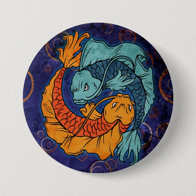 Koi Fish 7.5 Cm Round Badge (Front)