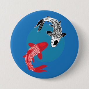 Koi Fish 7.5 Cm Round Badge