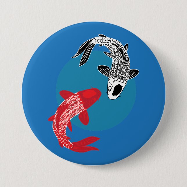 Koi Fish 7.5 Cm Round Badge (Front)