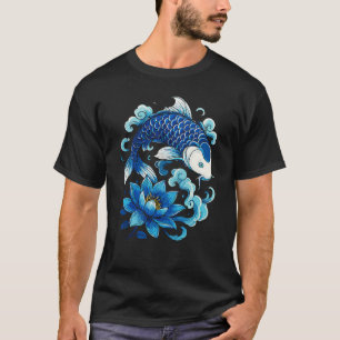 Koi Fish and Lotus Flower Zen Aquatic T-Shirt