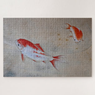Koi Fish - Antique Master Art /China Jigsaw Puzzle