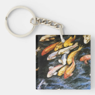 Koi Fish Art Painting Keychain Charms