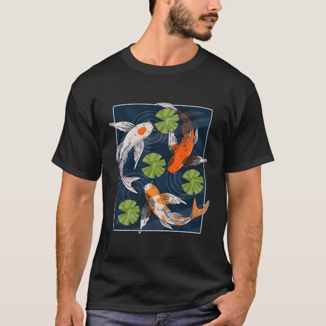 Koi Fish Asian Japanese Carp Water Pond Animal Pet T-Shirt (Front)