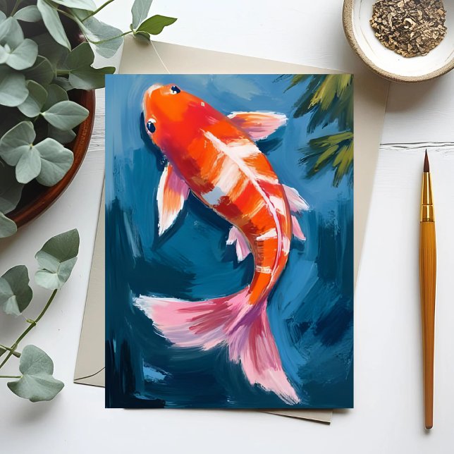 Koi Fish Beautiful Watercolor Postcard (Creator Uploaded)