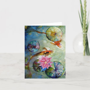 Koi Fish BLANK Greeting Card