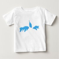 Koi fish, blue tape abstract tshirt