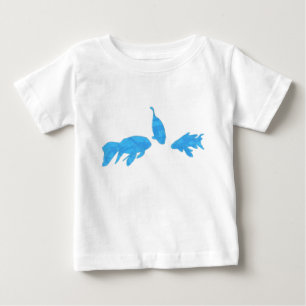 Koi fish, blue tape abstract tshirt