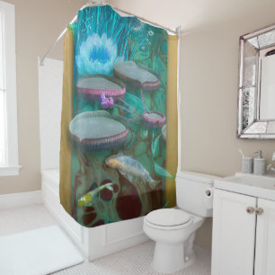 Koi Fish BORN OF DRAGONFLY #1 Shower Curtain