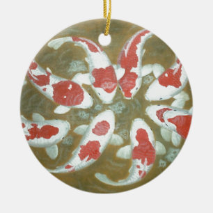KOI FISH CERAMIC ORNAMENT