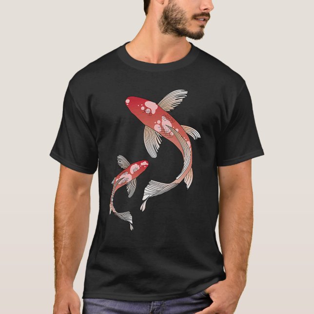 Koi Fish Chinese Yin & Yang T-Shirt (Front)