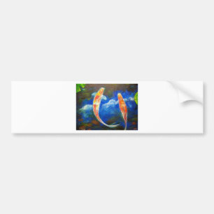 Koi Fish Cloud Reflections Bumper Sticker