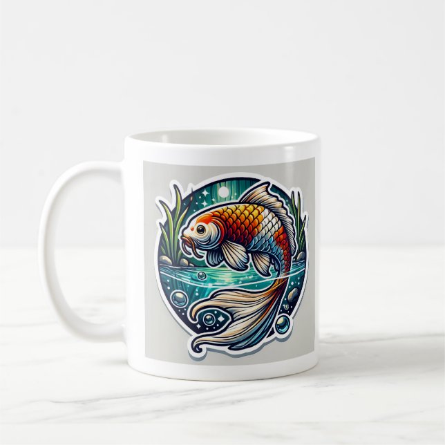 Koi Fish Coffee Mug (Left)