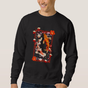 Koi Fish Coi Carp Nishikigoi Fish Japanese Cherry  Sweatshirt