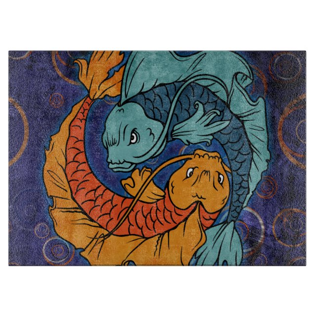 Koi Fish Cutting Board (Front)