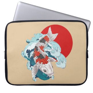 Koi fish design laptop sleeve
