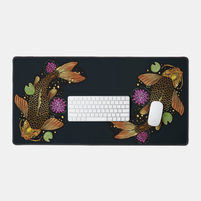 Koi Fish Desk Mat (Keyboard & Mouse)