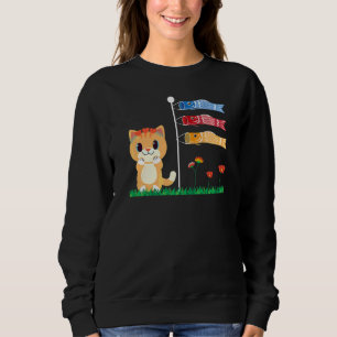 Koi Fish Flag Cat Koi Fish Garden Japanese Carp K Sweatshirt