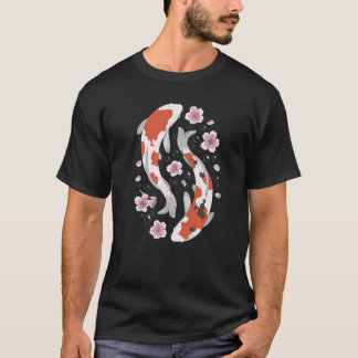 Koi Fish Flowers T-Shirt