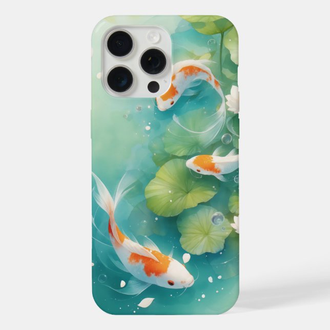 Koi Fish Gentle Symphony iPhone Case (Back)