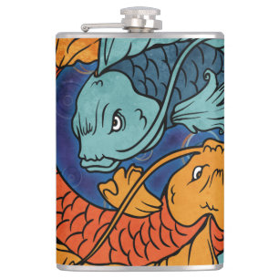 Koi Fish Hip Flask