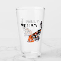 Koi Fish Illustration Orange and Blue Personalised