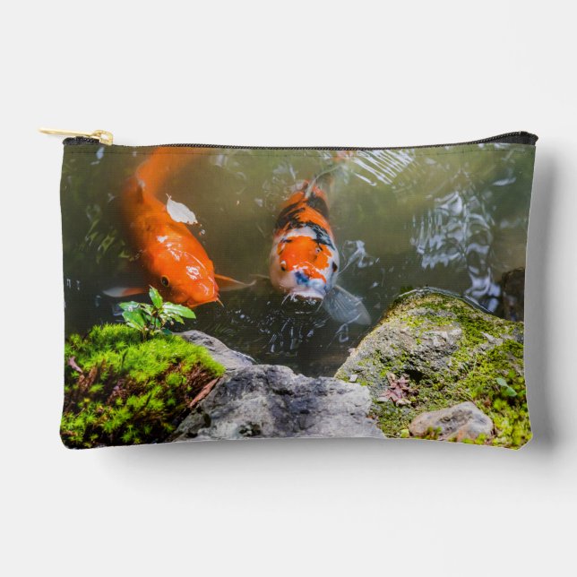 Koi fish in a pond accessory pouch (Front)