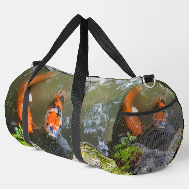 Koi fish in a pond duffle bag (Right Corner)