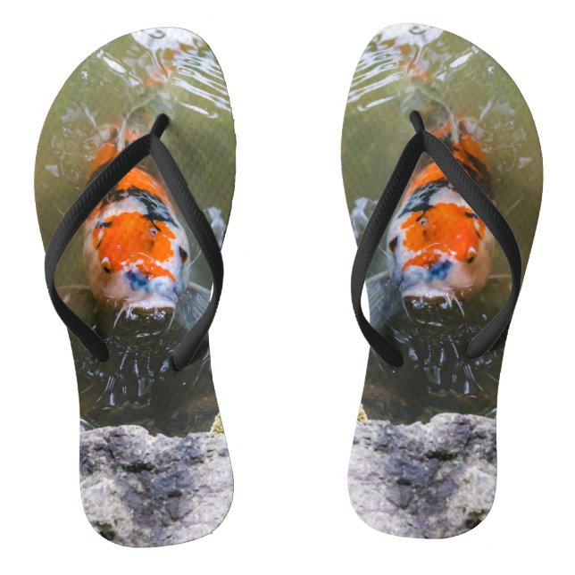 Koi fish in a pond thongs (Footbed)